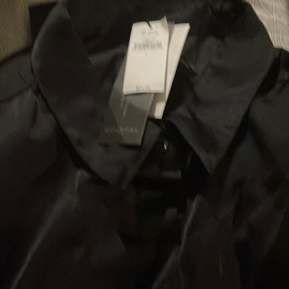 Banana republic black satin shirt